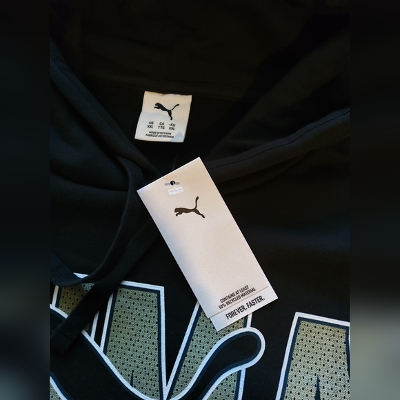 Puma Black Hoodie with Bold Logo - Picture 5 of 5